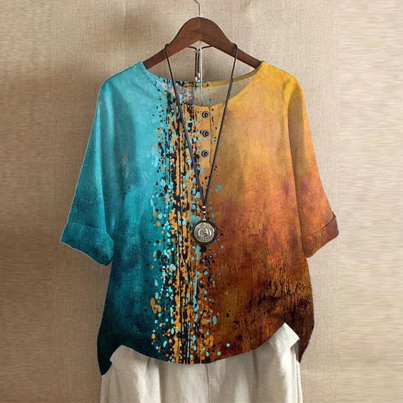 Women's Vintage Floral Blouse