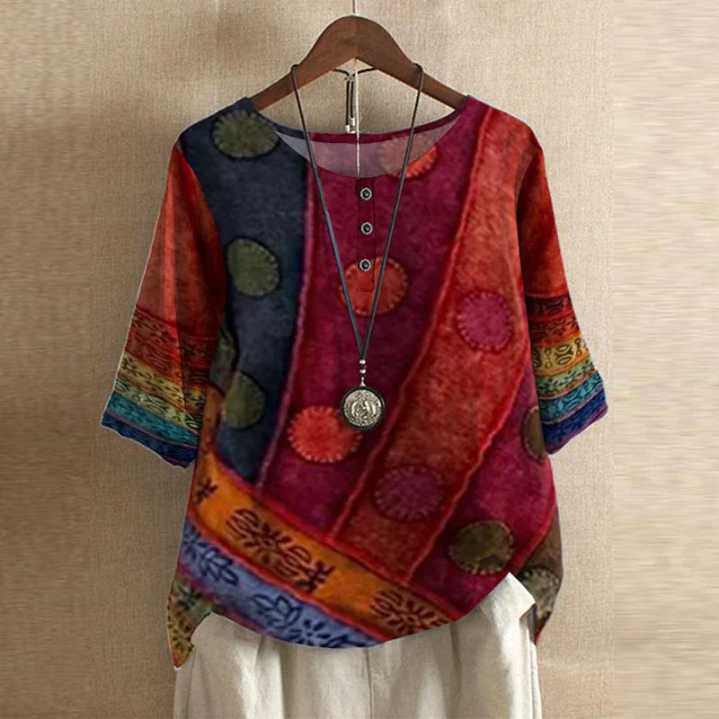 Women's Vintage Floral Blouse