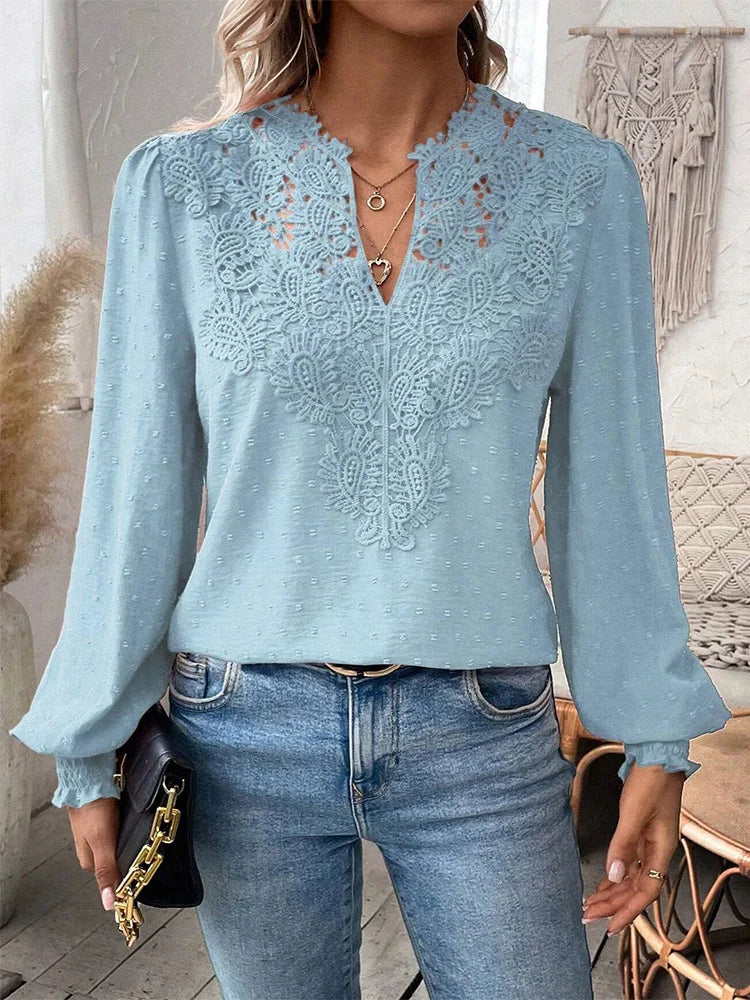 Women's Lace-Detail Blouse