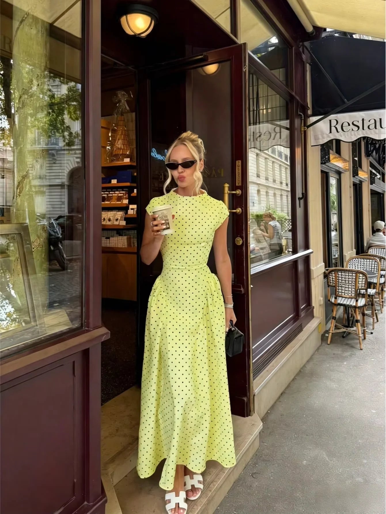 Women's Polka Dot Long Party Dress