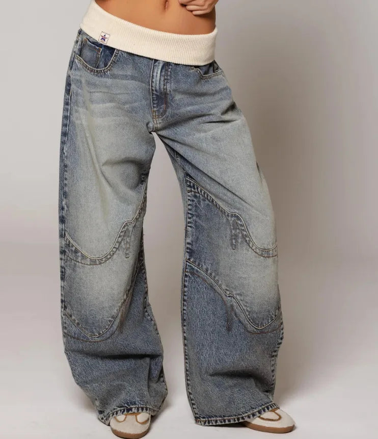 Women's Y2K Baggy Wide Leg Jeans