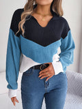 Women's Patchwork Knit Sweater