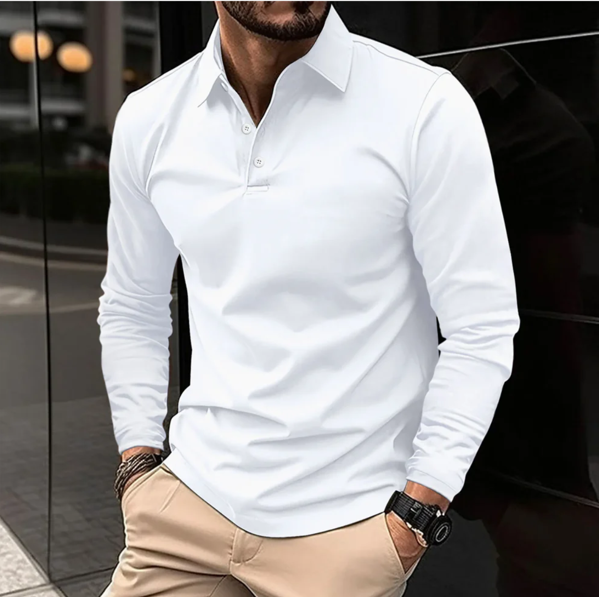 Men's Long Sleeve Polo