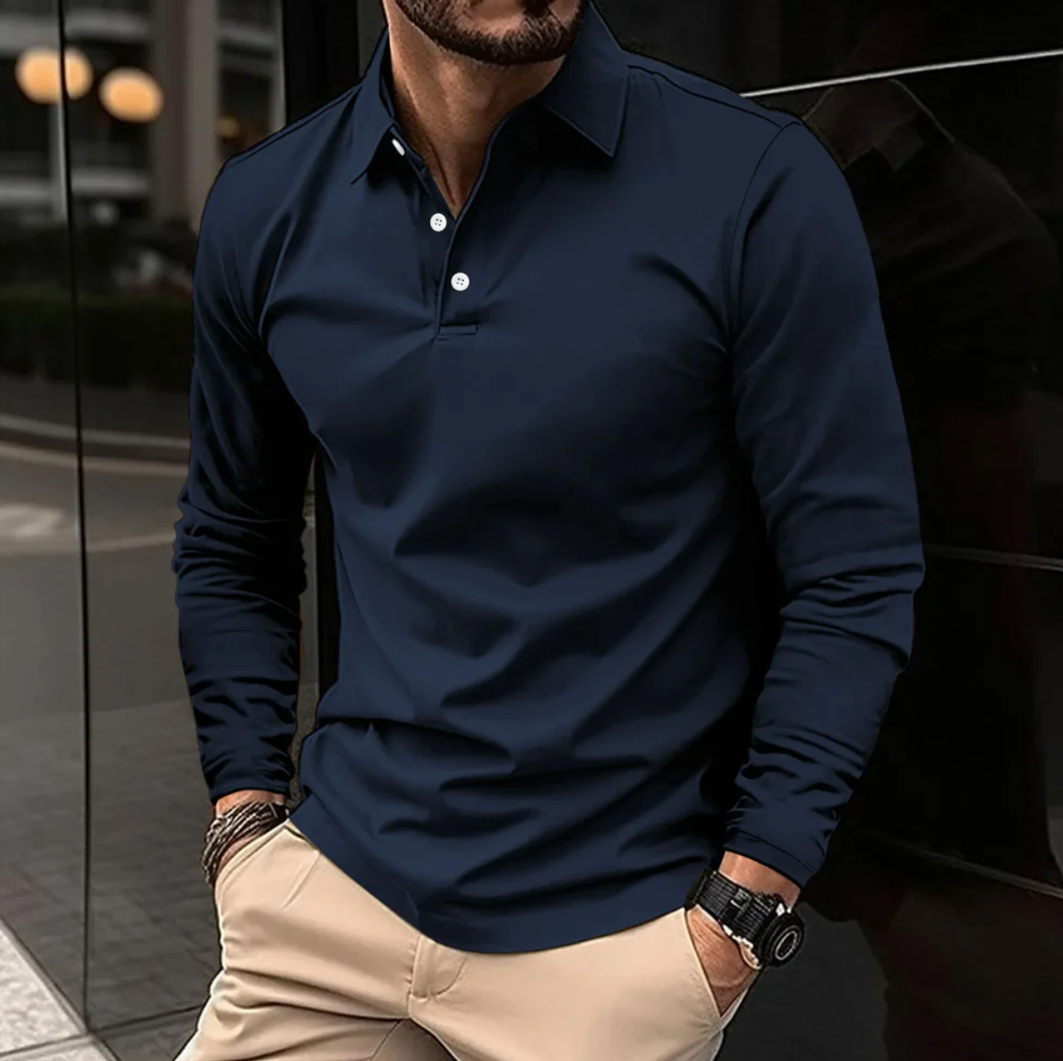 Men's Long Sleeve Polo