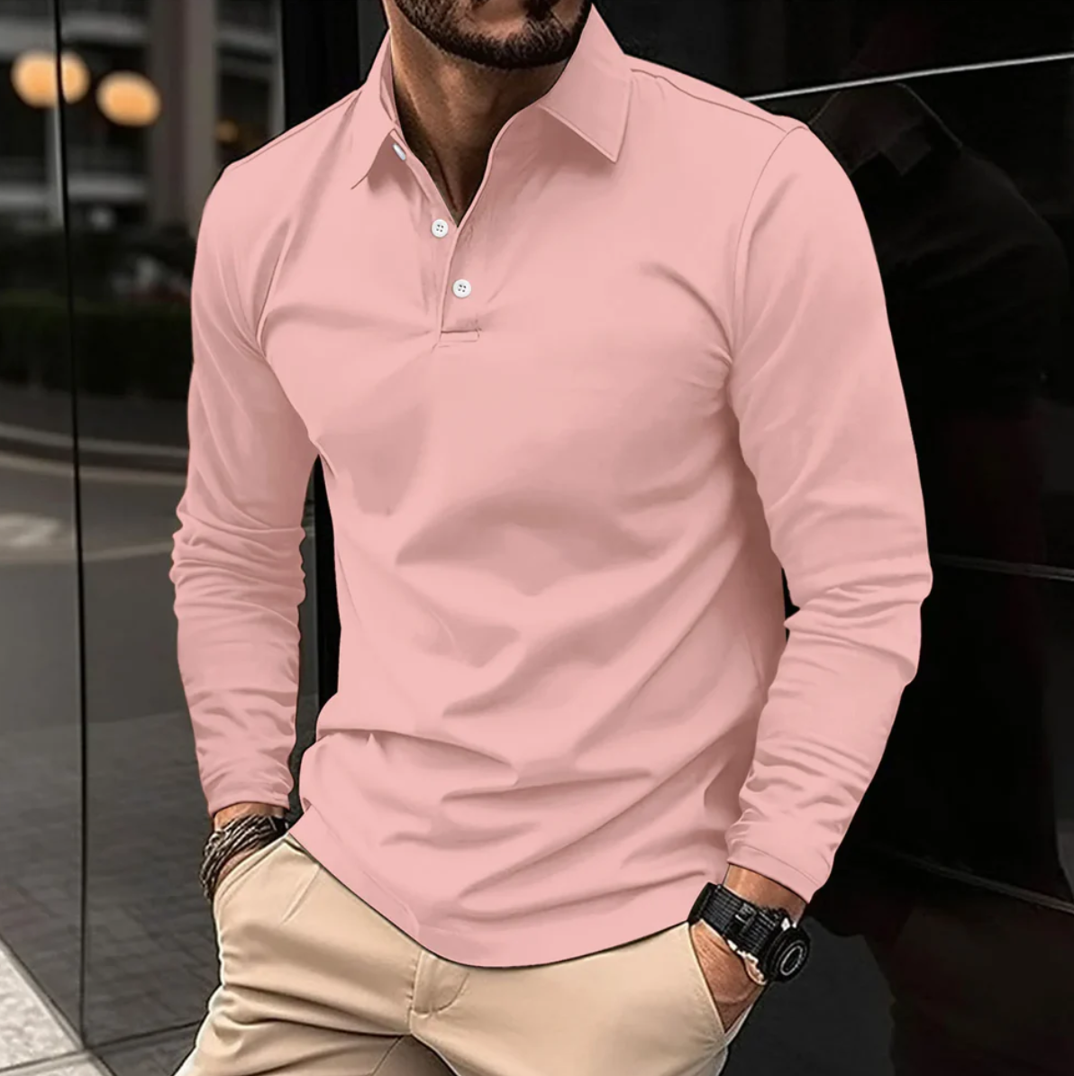 Men's Long Sleeve Polo