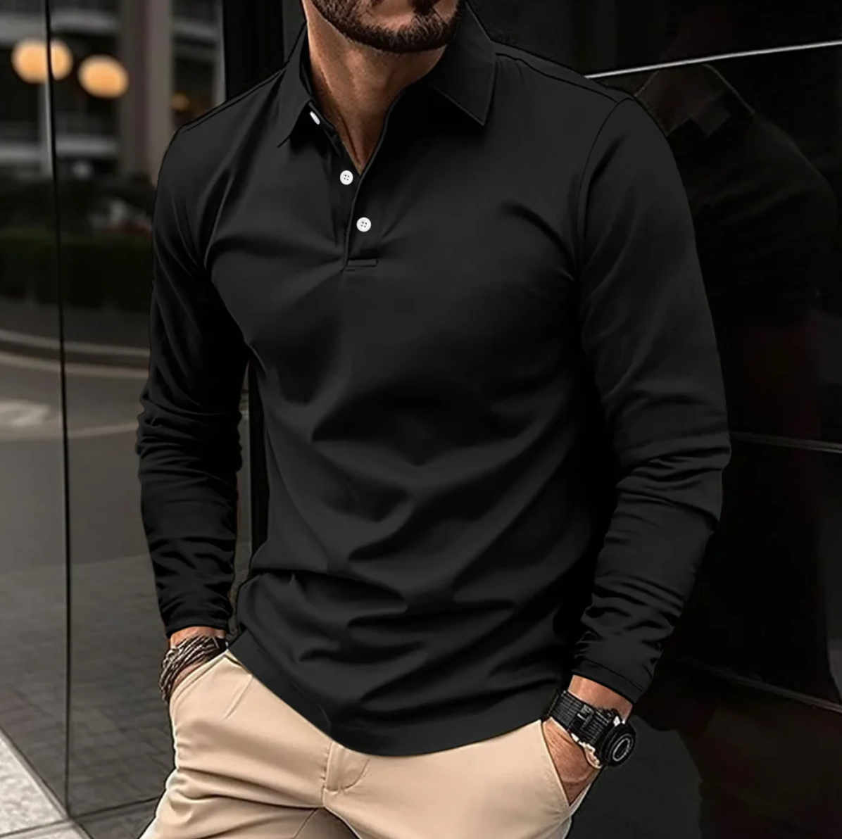 Men's Long Sleeve Polo