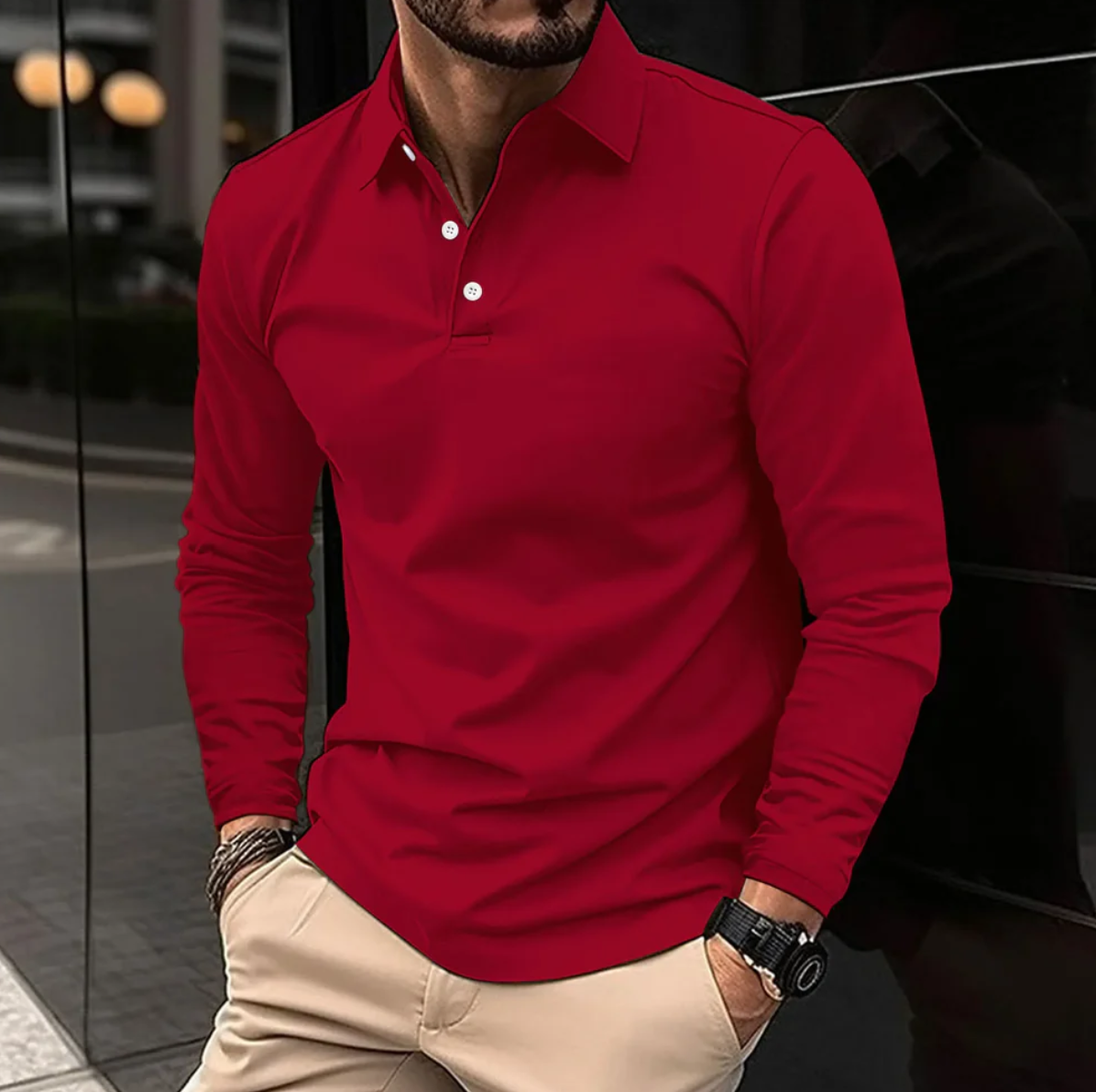 Men's Long Sleeve Polo