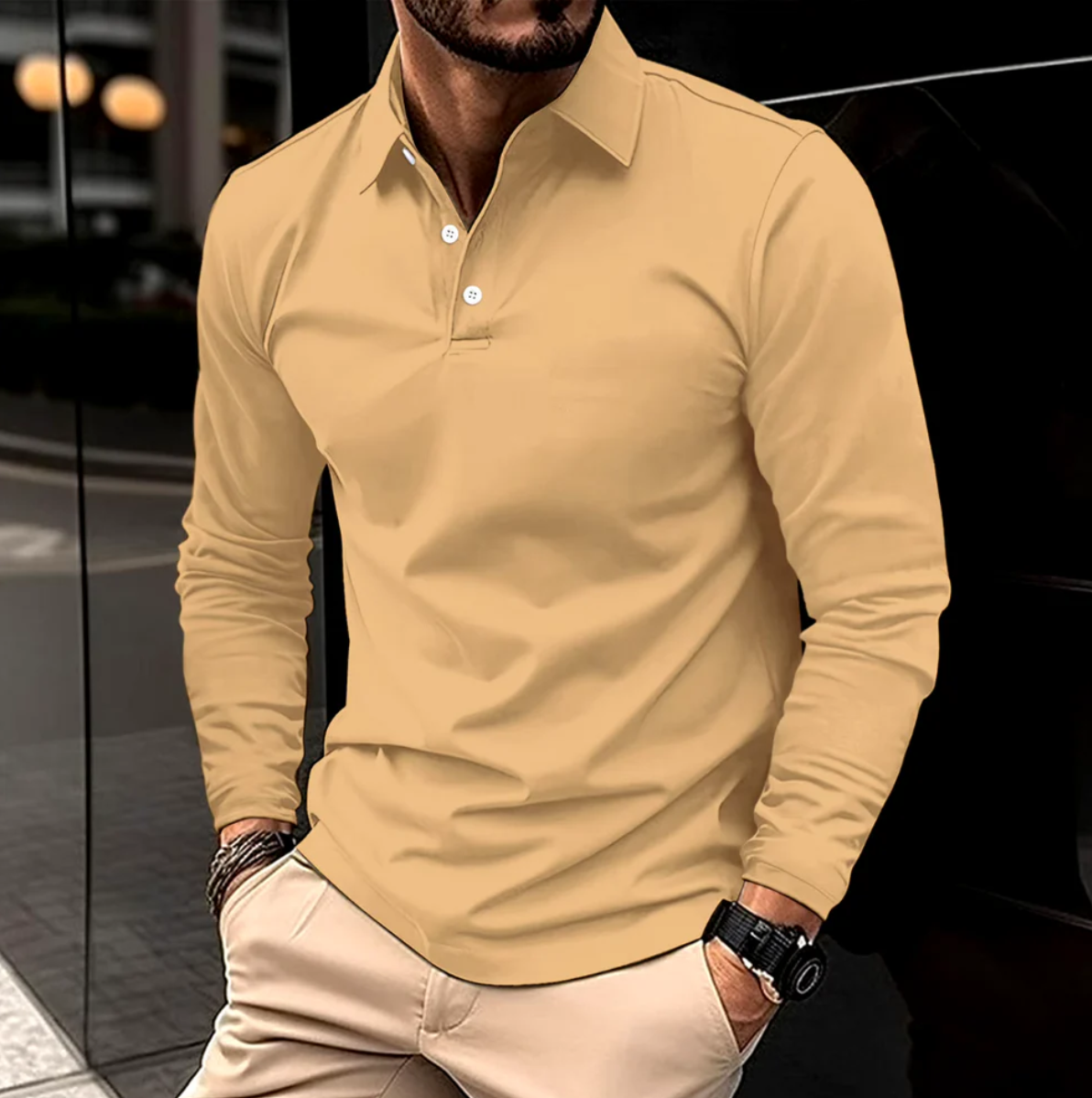 Men's Long Sleeve Polo