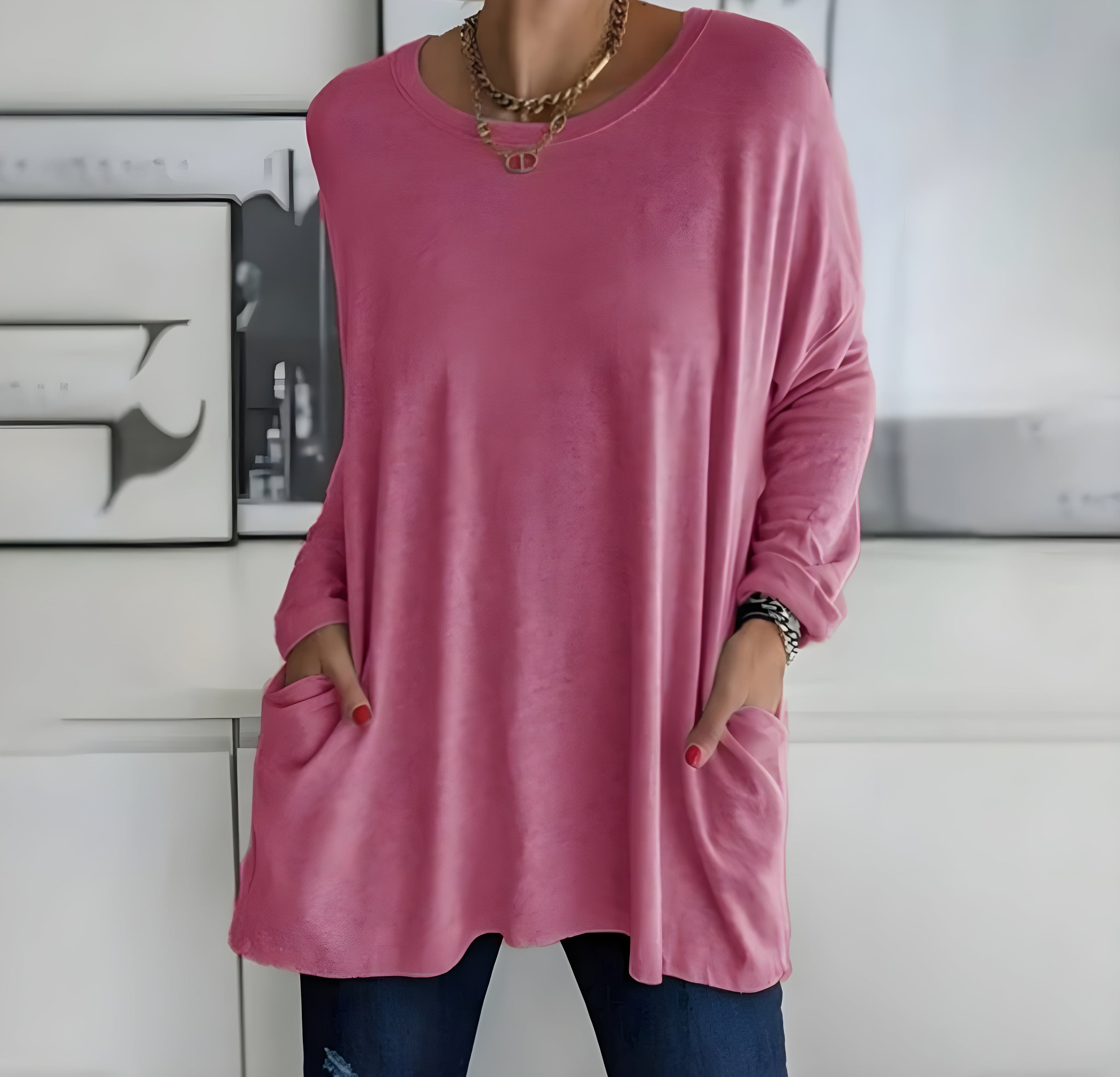 Women's Oversized Long Sleeve Top