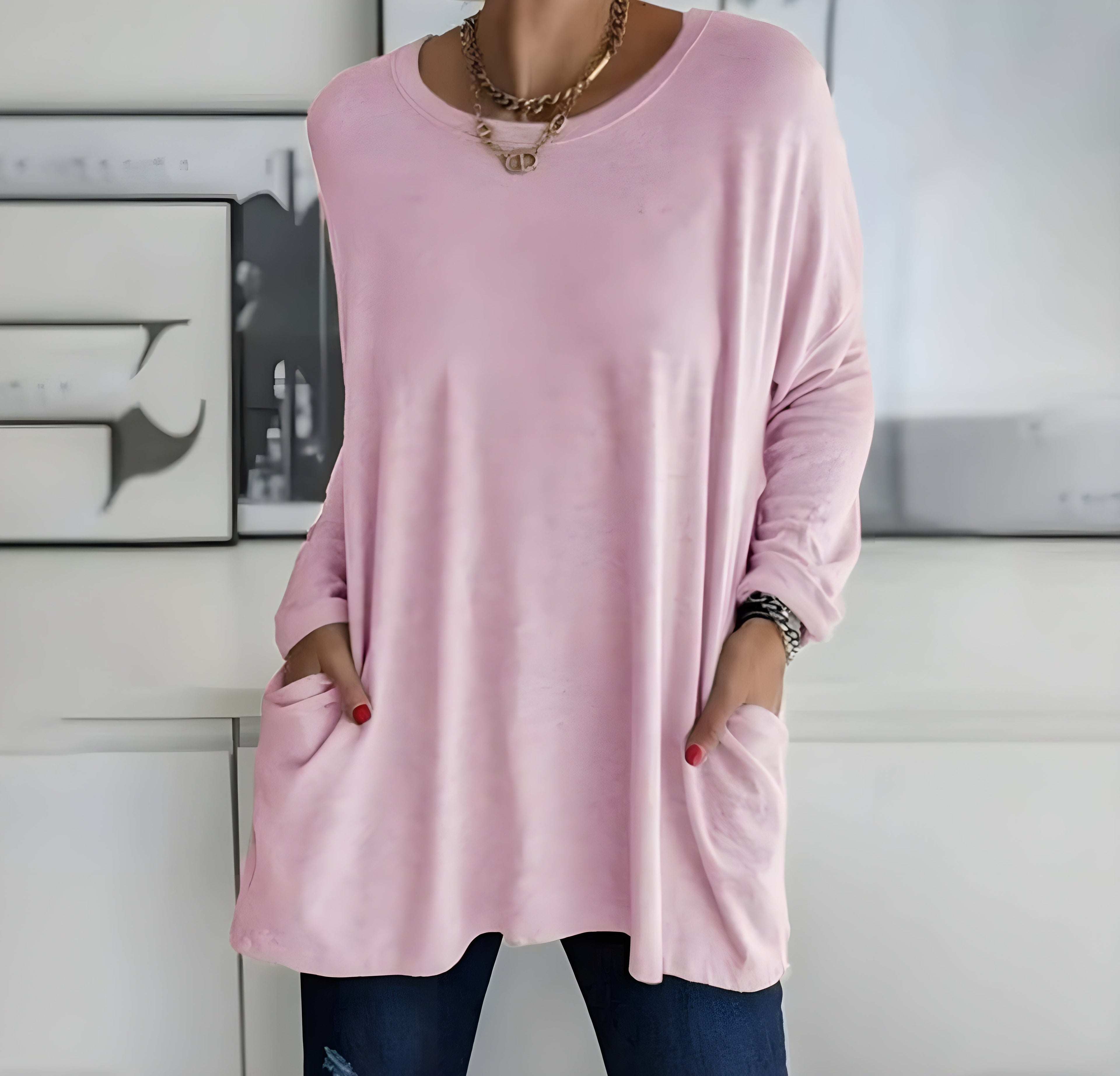 Women's Oversized Long Sleeve Top