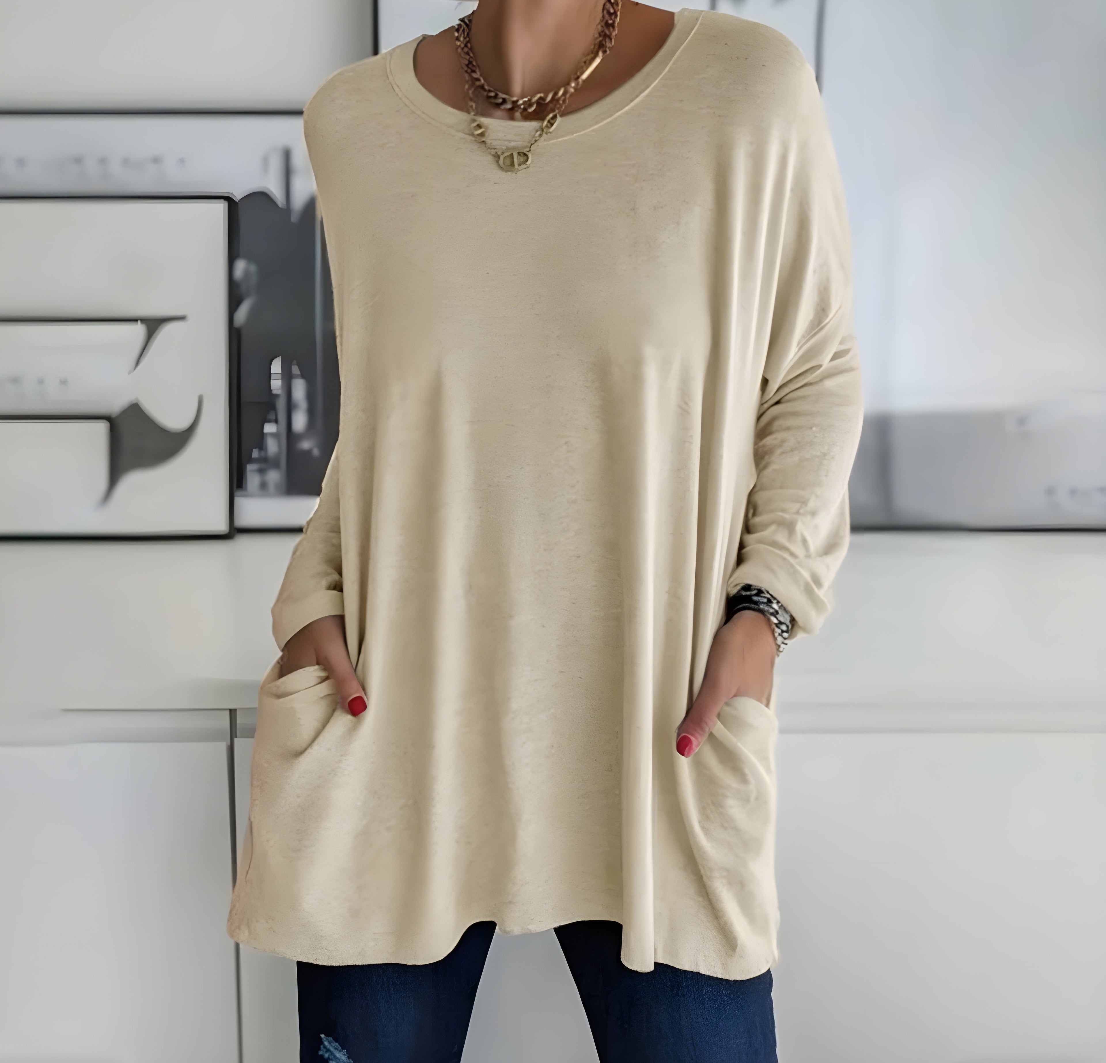Women's Oversized Long Sleeve Top