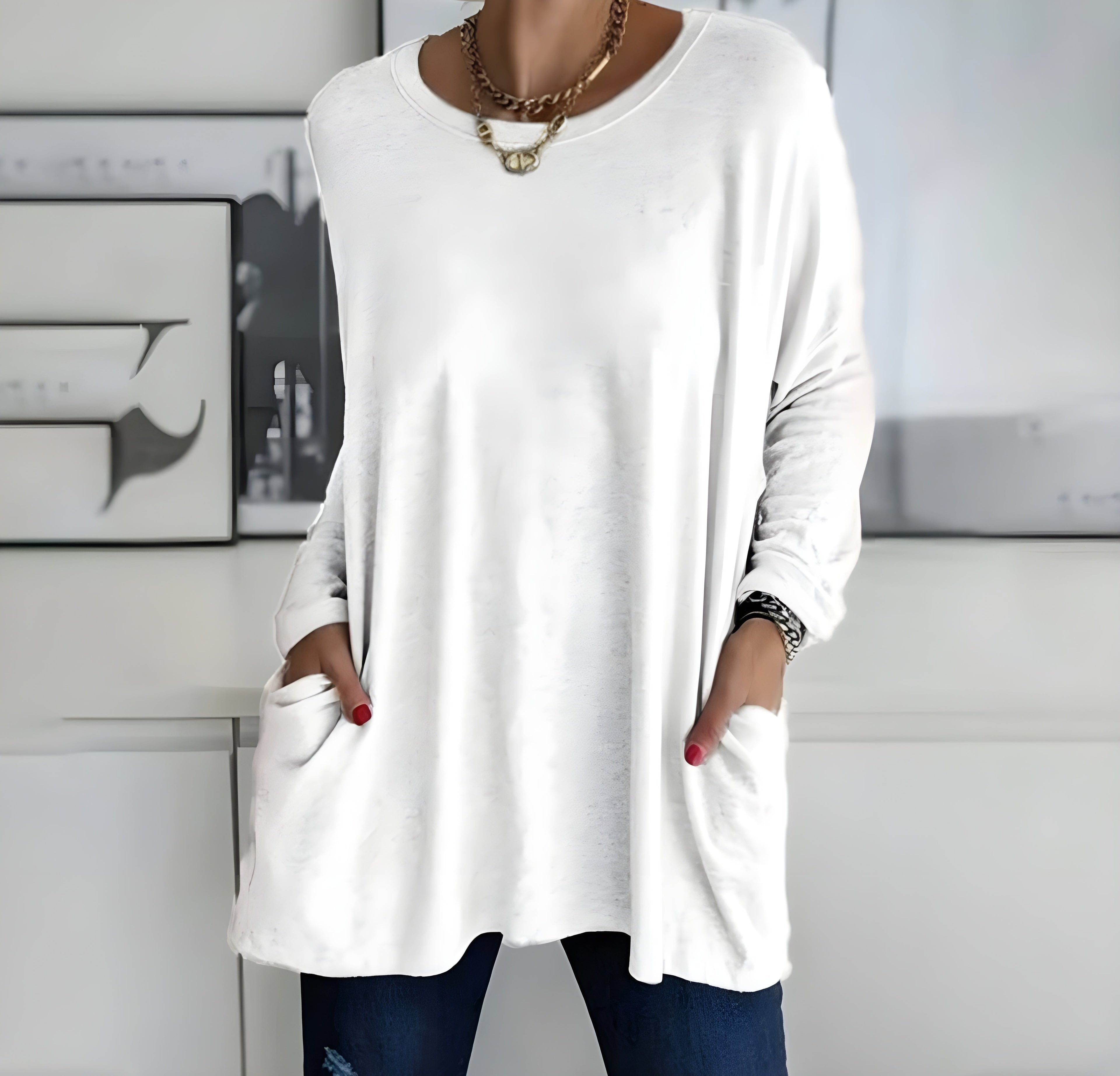 Women's Oversized Long Sleeve Top