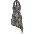 Women's Zebra Print Bandage Mini Dress