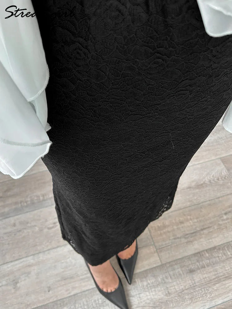 Women's Lace Bodycon Maxi Skirt