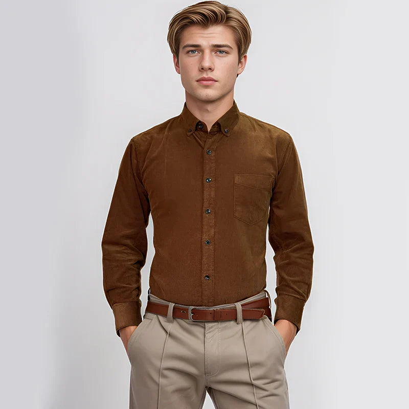 Men's Corduroy Long Sleeve Shirt
