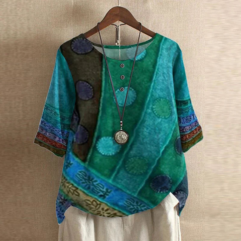 Women's Vintage Floral Blouse