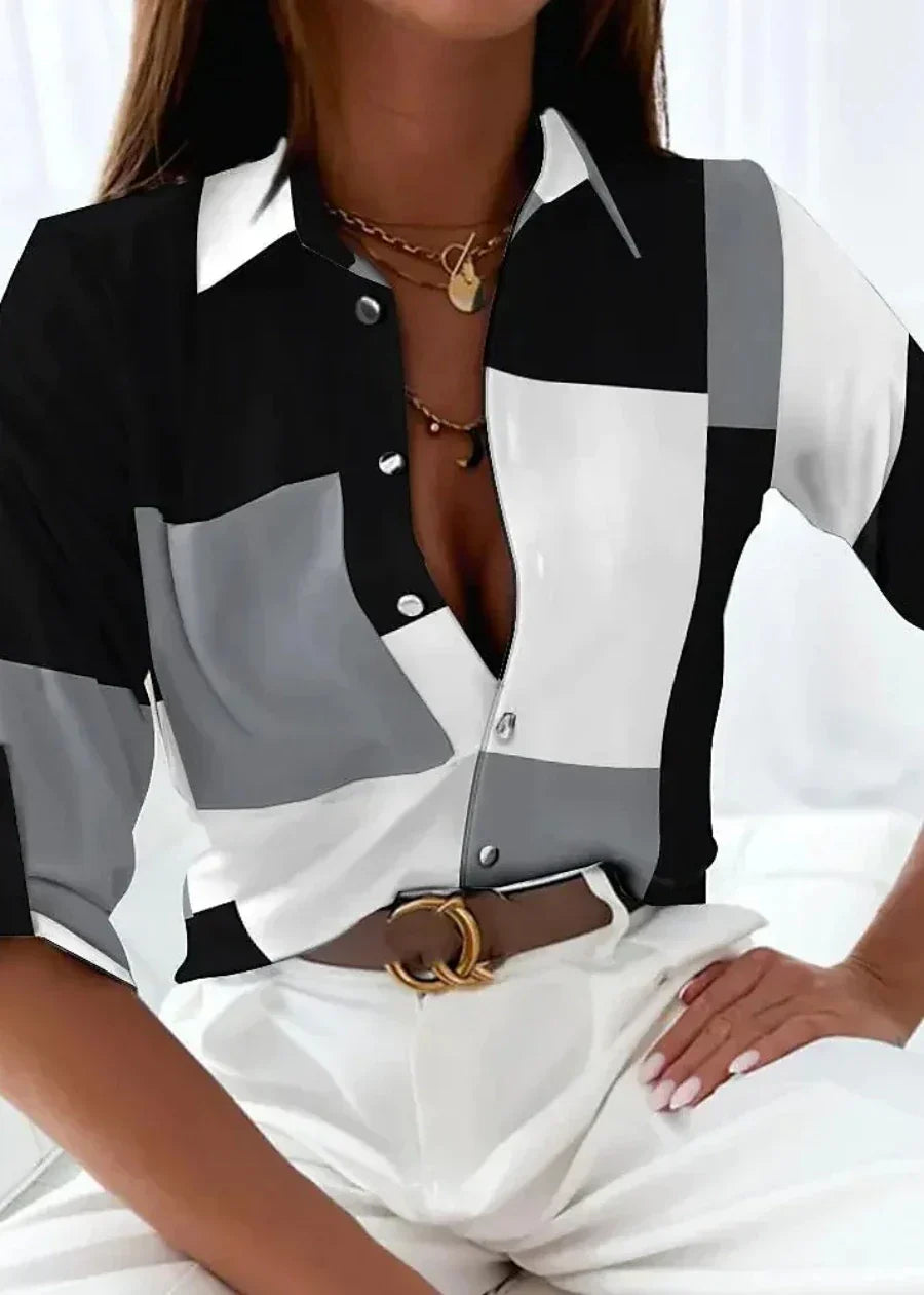 Women's Elegant Print Blouse