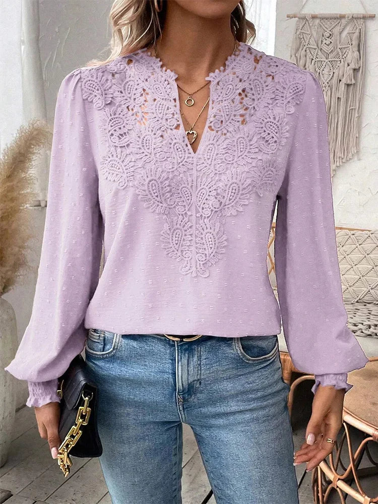 Women's Lace-Detail Blouse