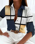 Women's Elegant Print Blouse