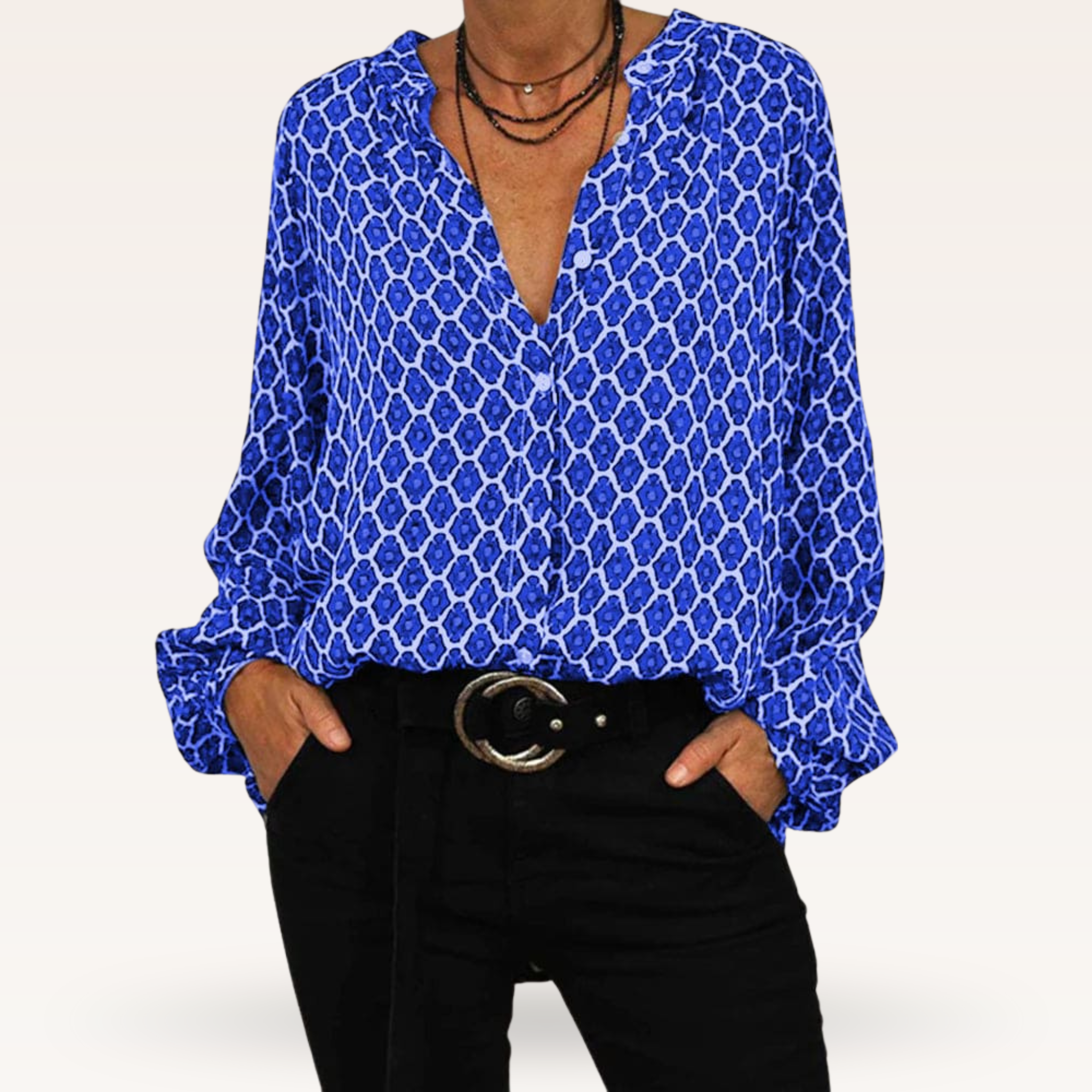 Women's Geometric Print Blouse