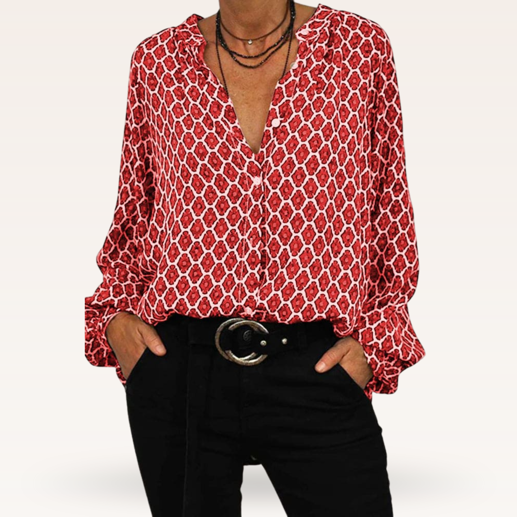 Women's Geometric Print Blouse