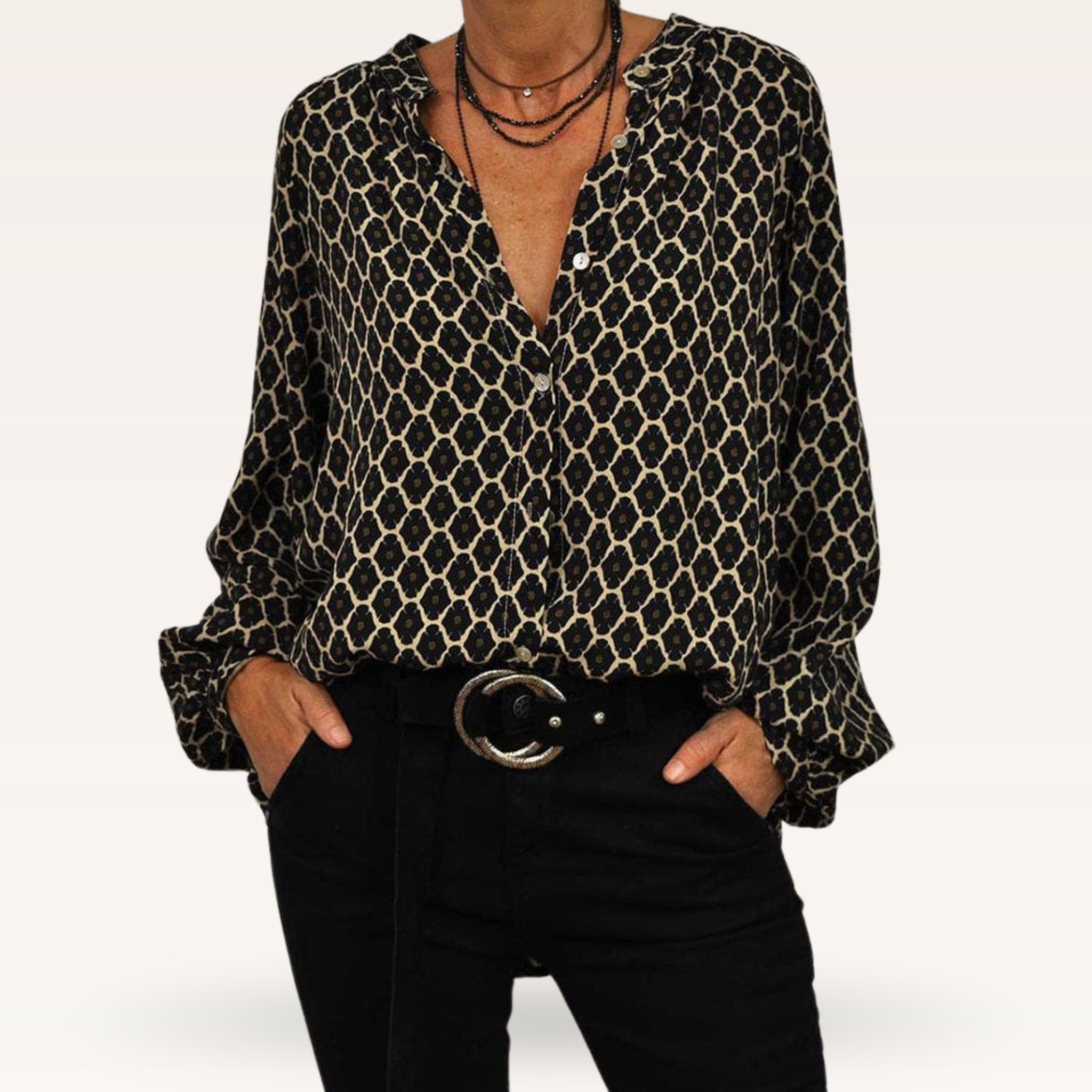 Women's Geometric Print Blouse