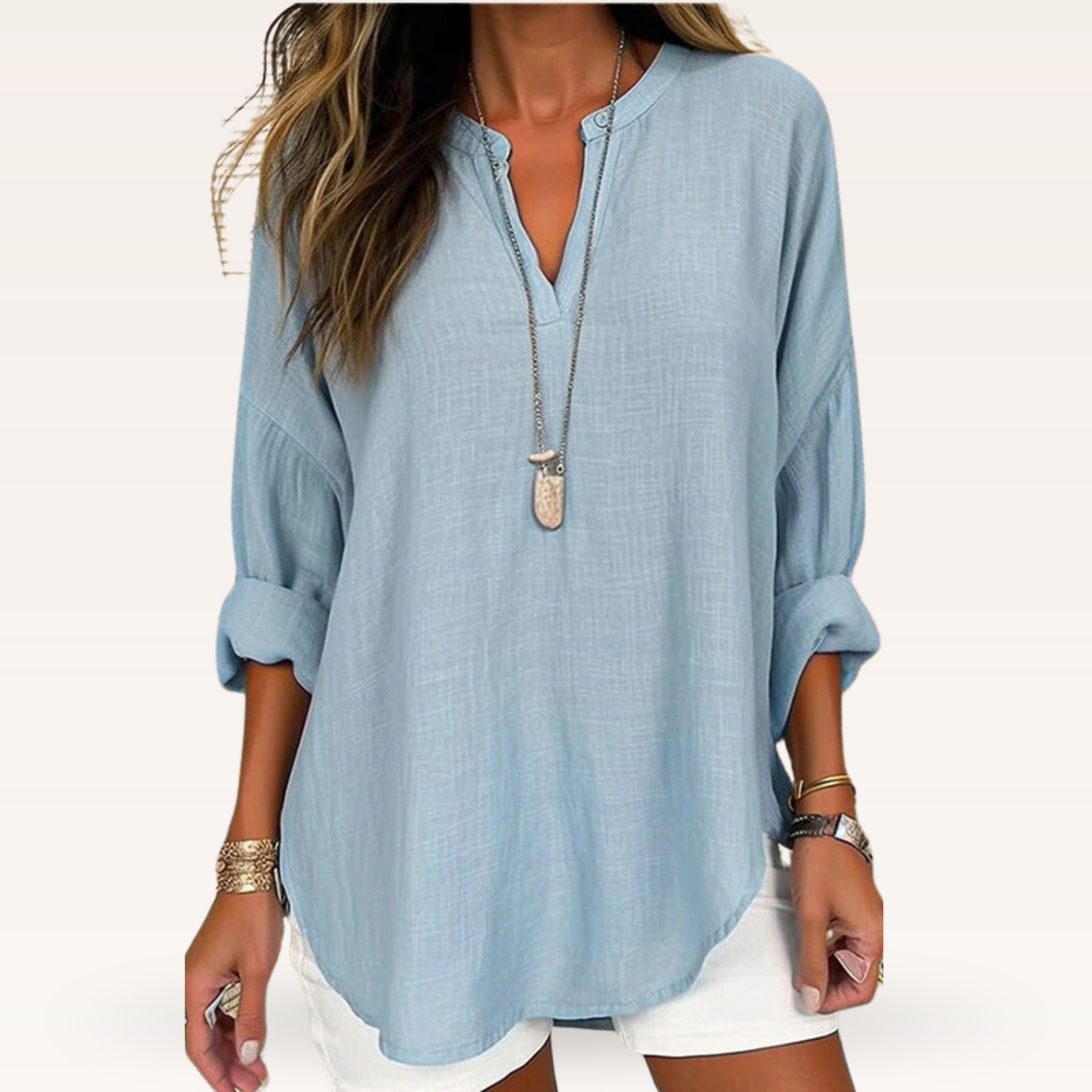 Women's Elegant V-Neck Blouse