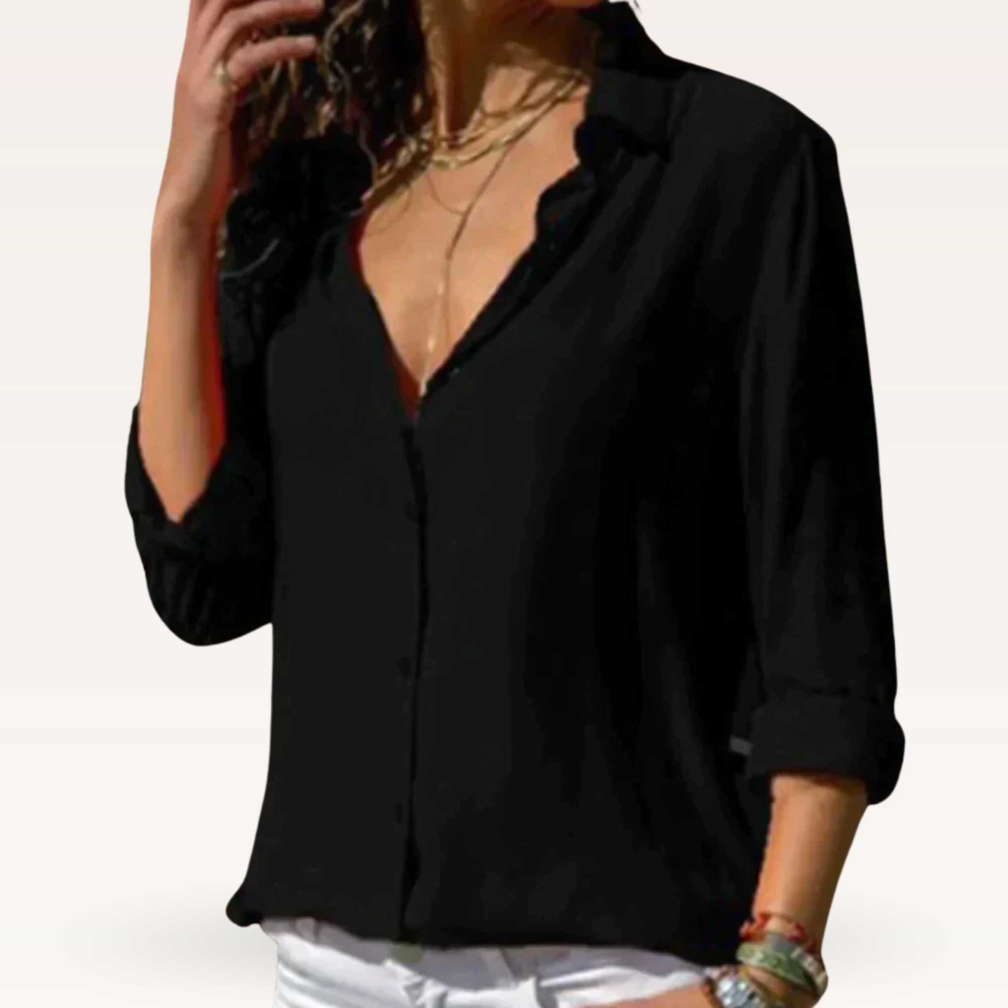 Classic Button-Down Shirt – Red