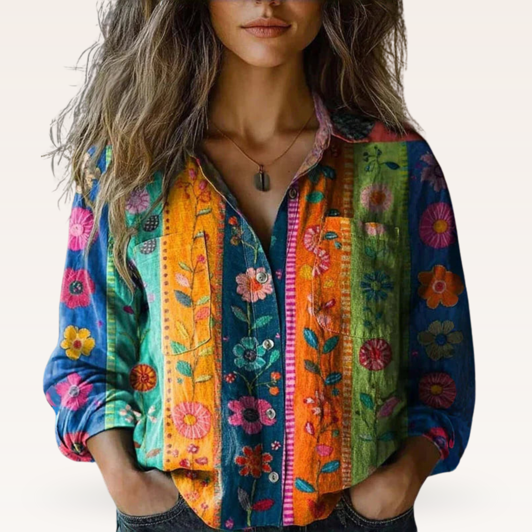 Women's Vintage Print Blouse