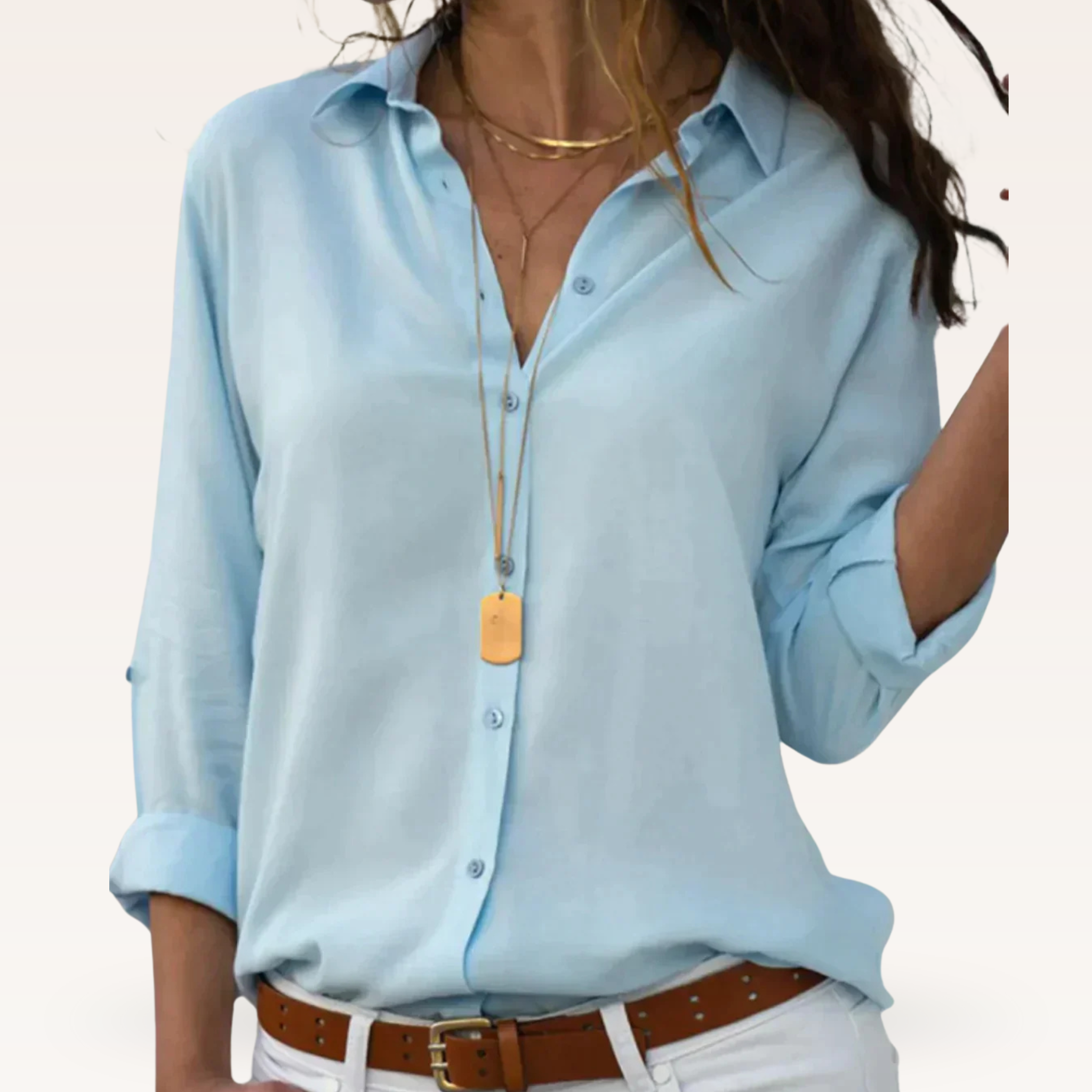 Classic Button-Down Shirt – Red