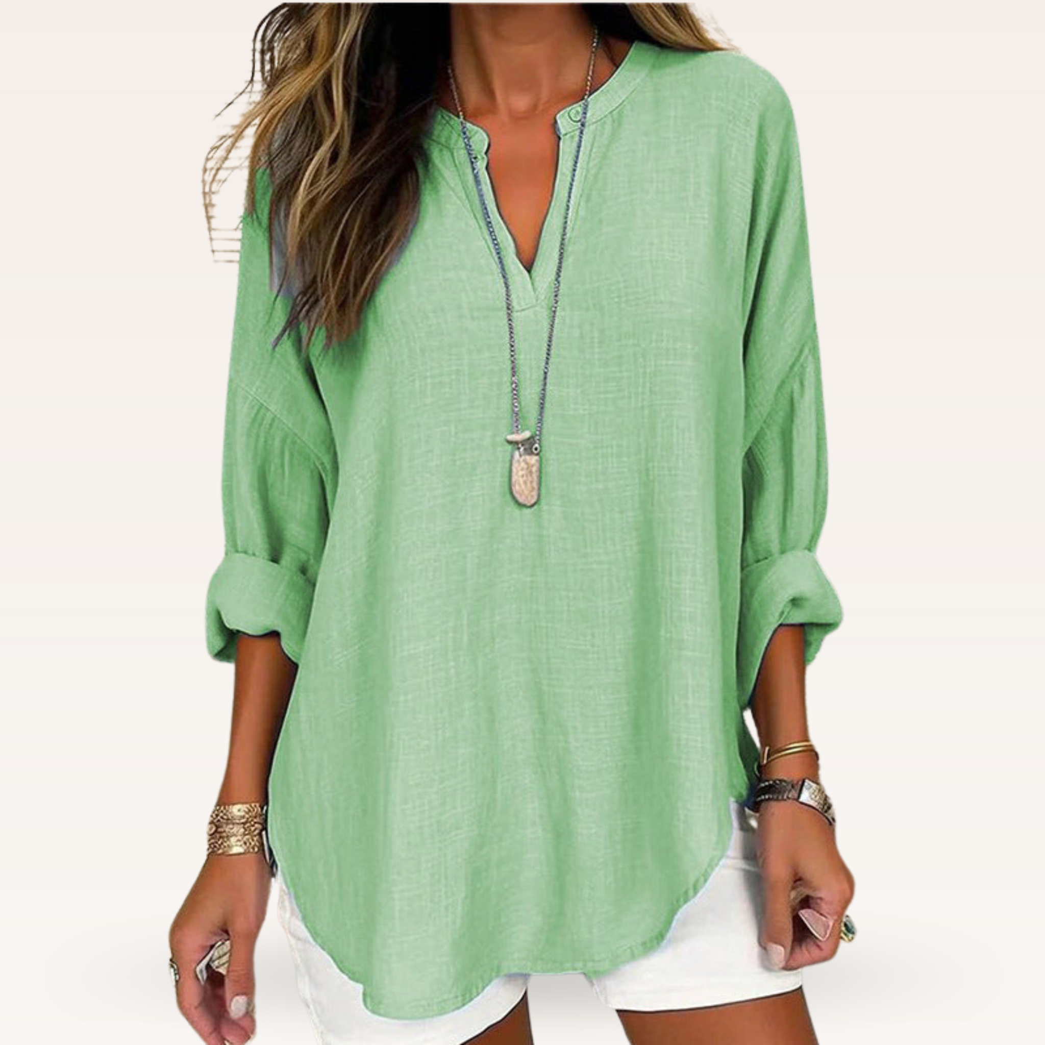 Women's Elegant V-Neck Blouse