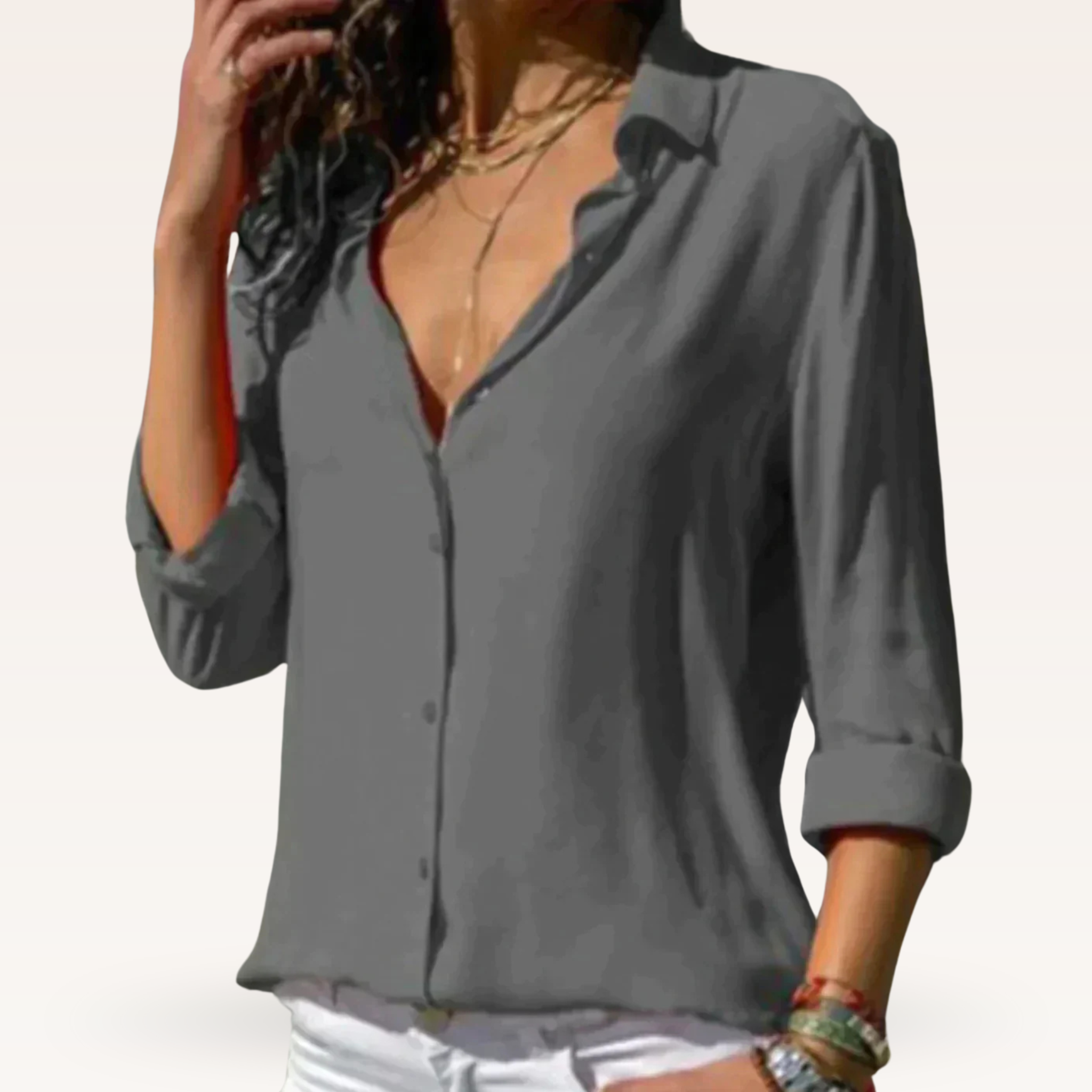 Classic Button-Down Shirt – Red