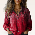 Women's Vintage Print Blouse