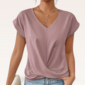 Chic V-Neck T-Shirt – Pink
