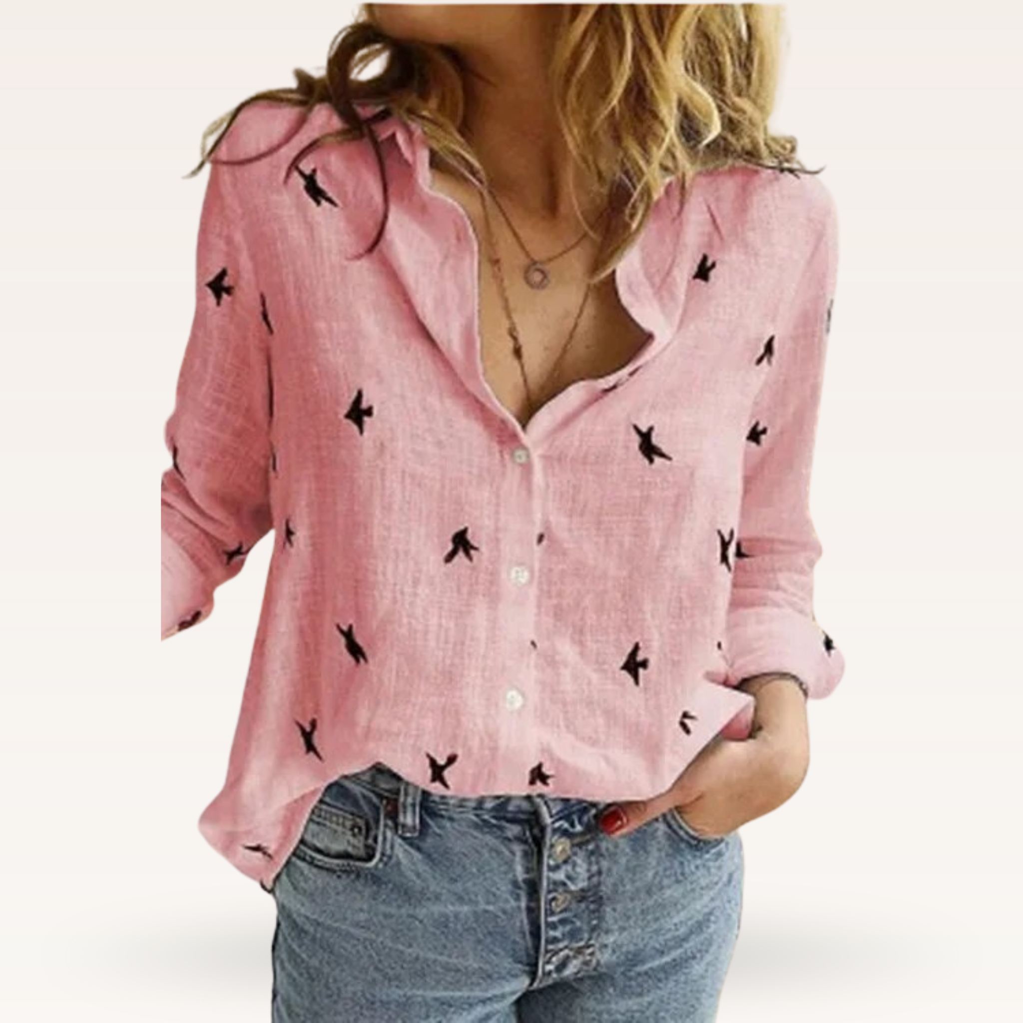 Fine Floral Blouse – Brown