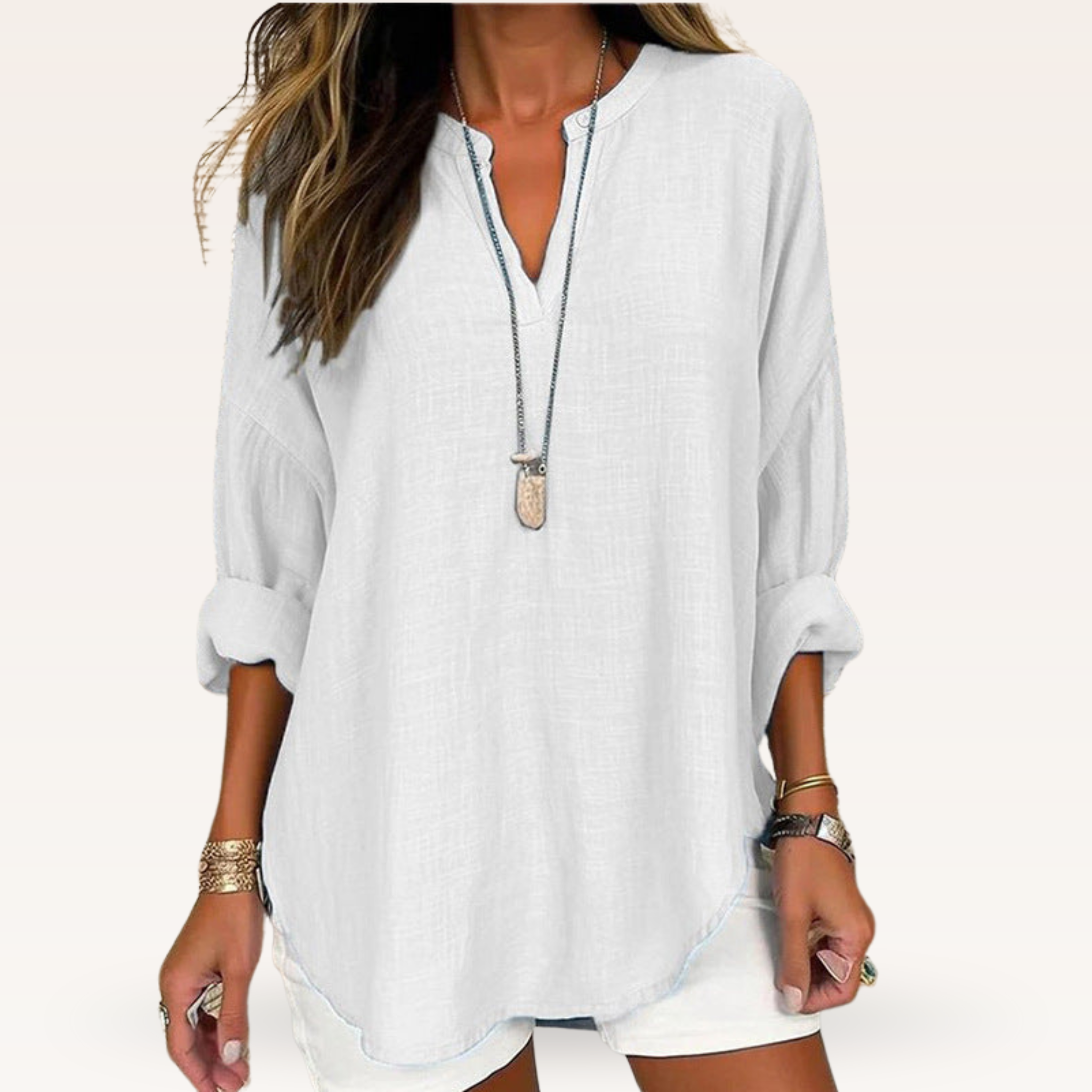Women's Elegant V-Neck Blouse