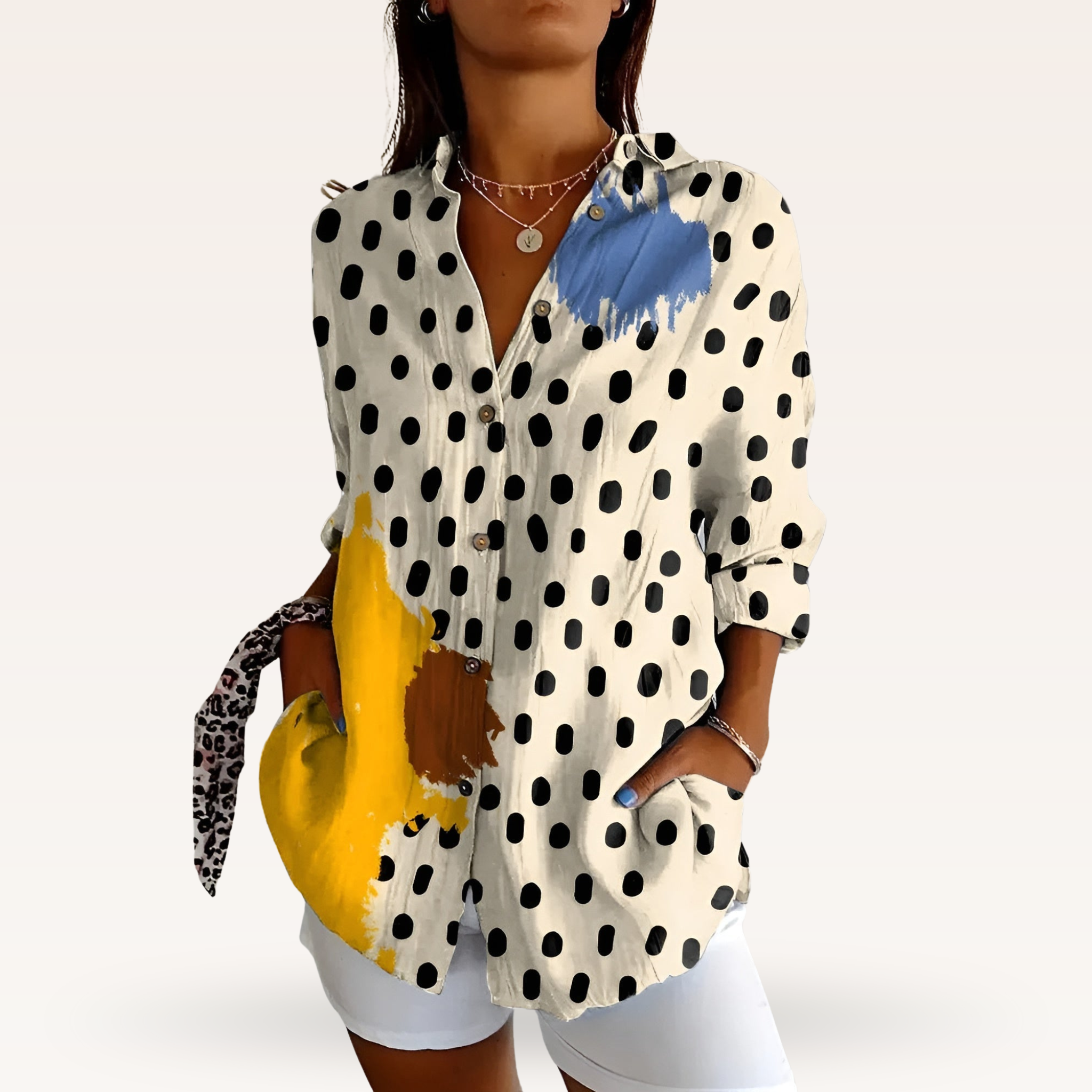 Women's Floral Button Blouse