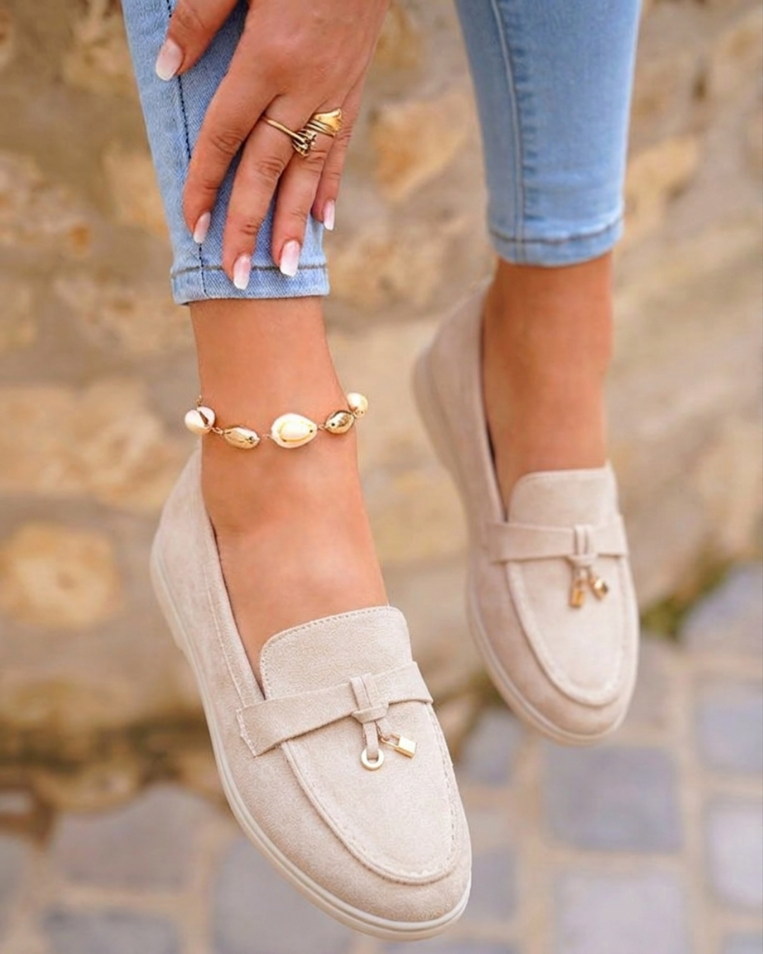Women's Classic Beige Loafers