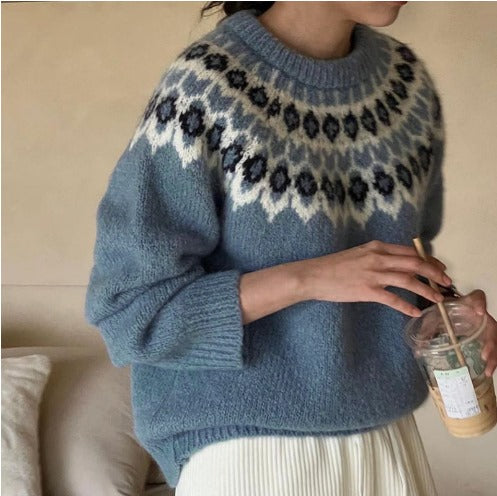 Women's Jacquard Sweater – One Size