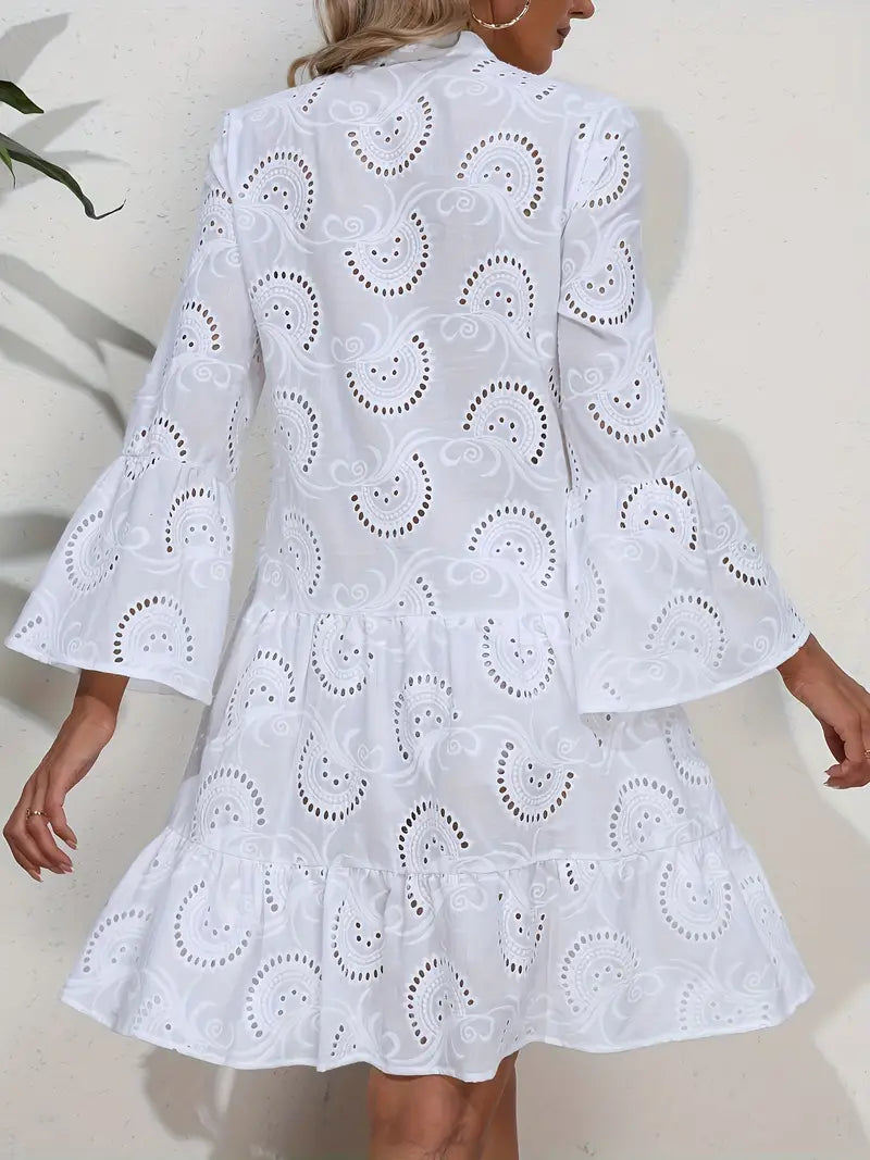 Women's Airy V-Neck Shirt Dress