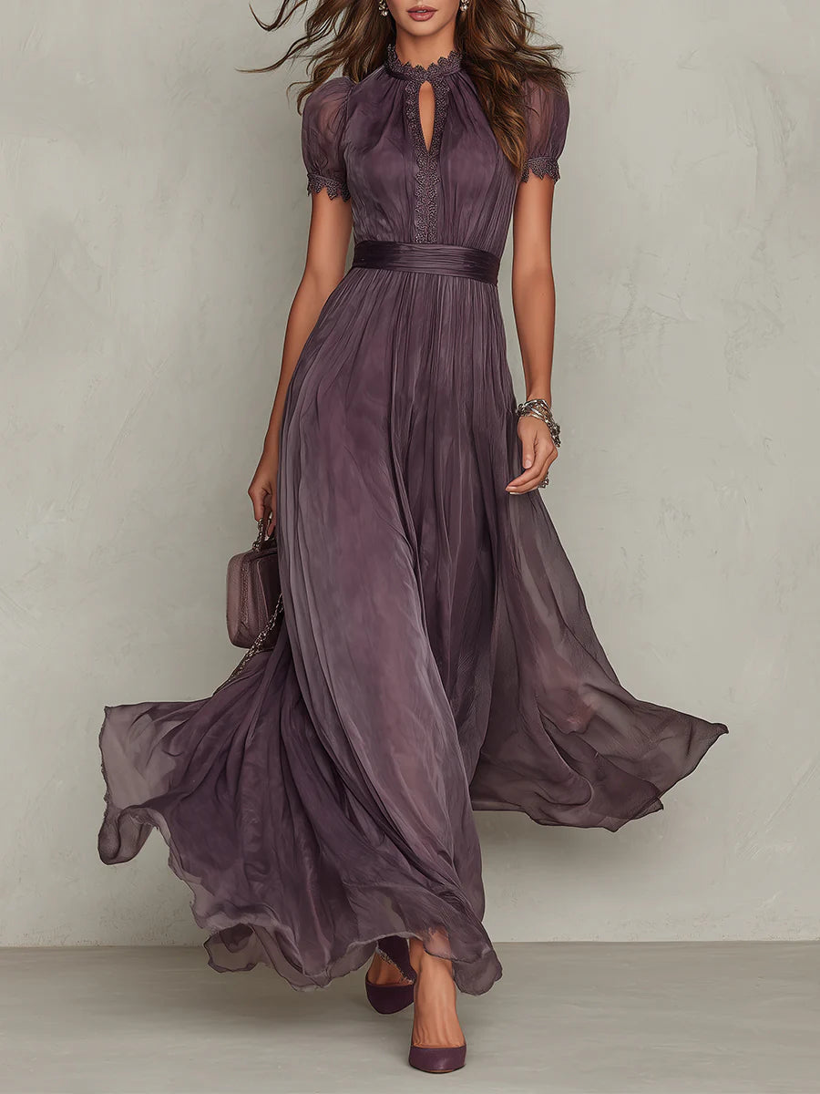 Ashley Vintage Chiffon Maxi Dress