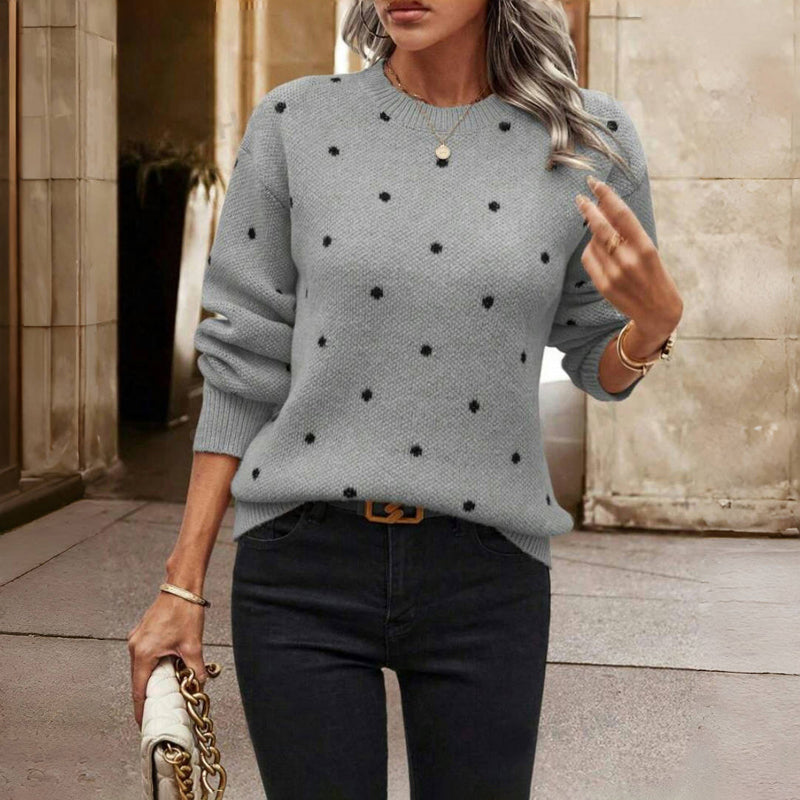 Women's Polka Dot Knit Sweater