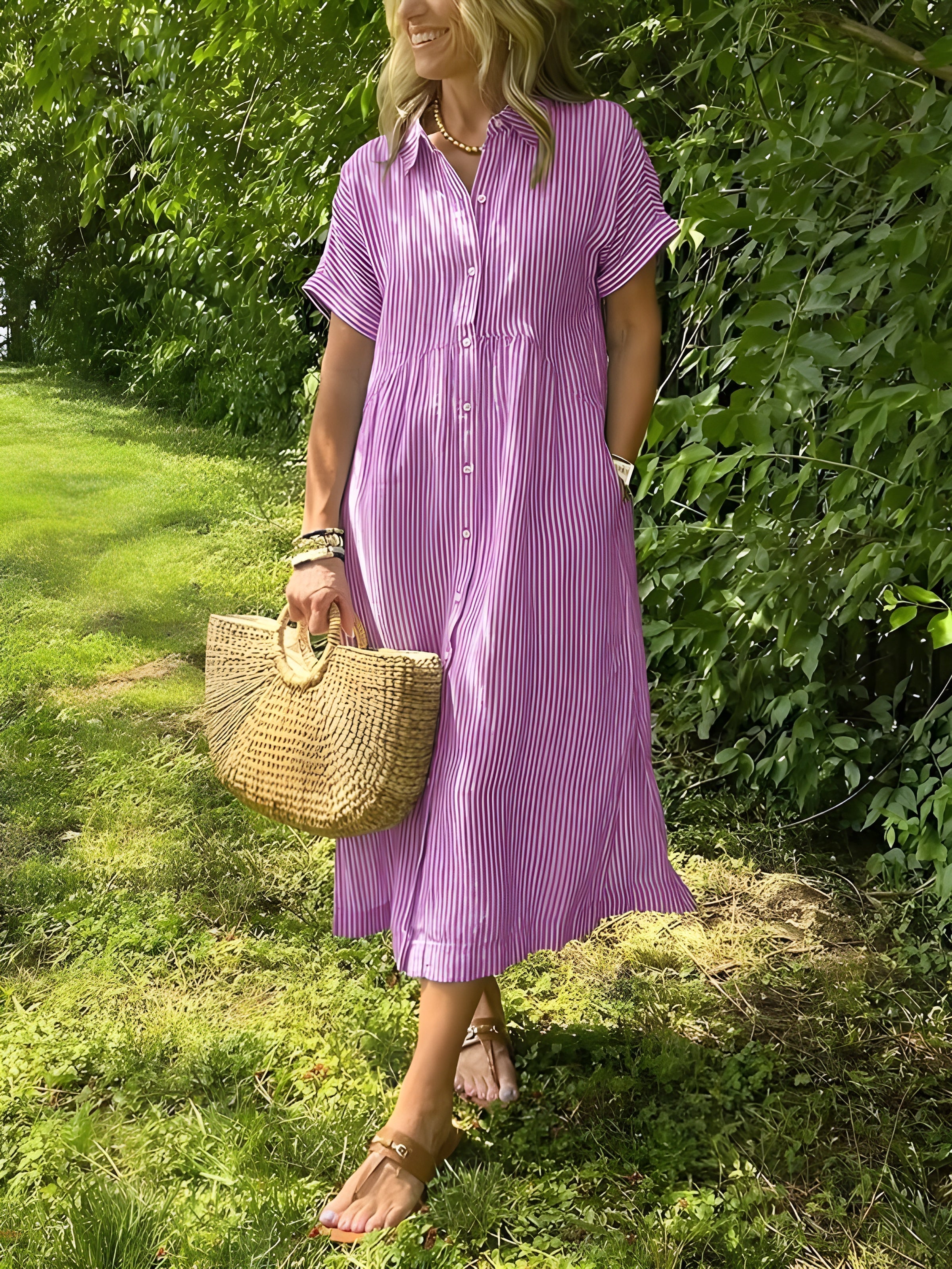 Airy Maxi Dress – Blue