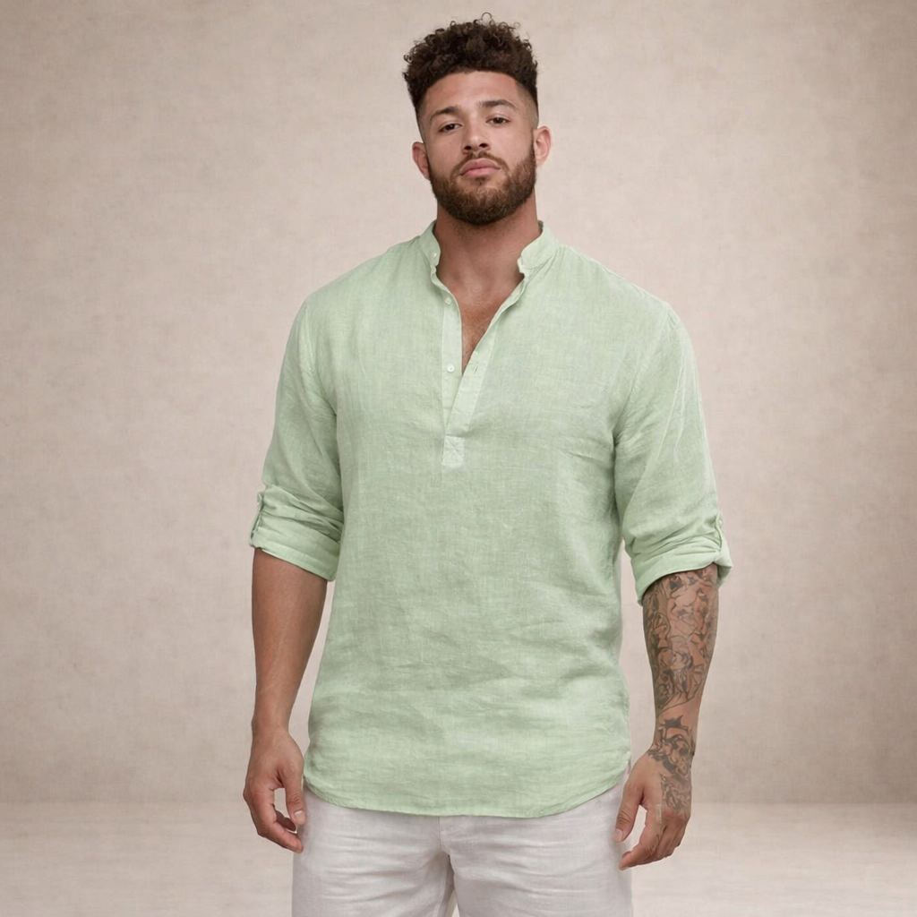 Men's Linen Long Sleeve Shirt