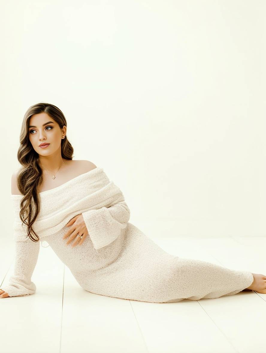 Women's Maternity Off-Shoulder Dress