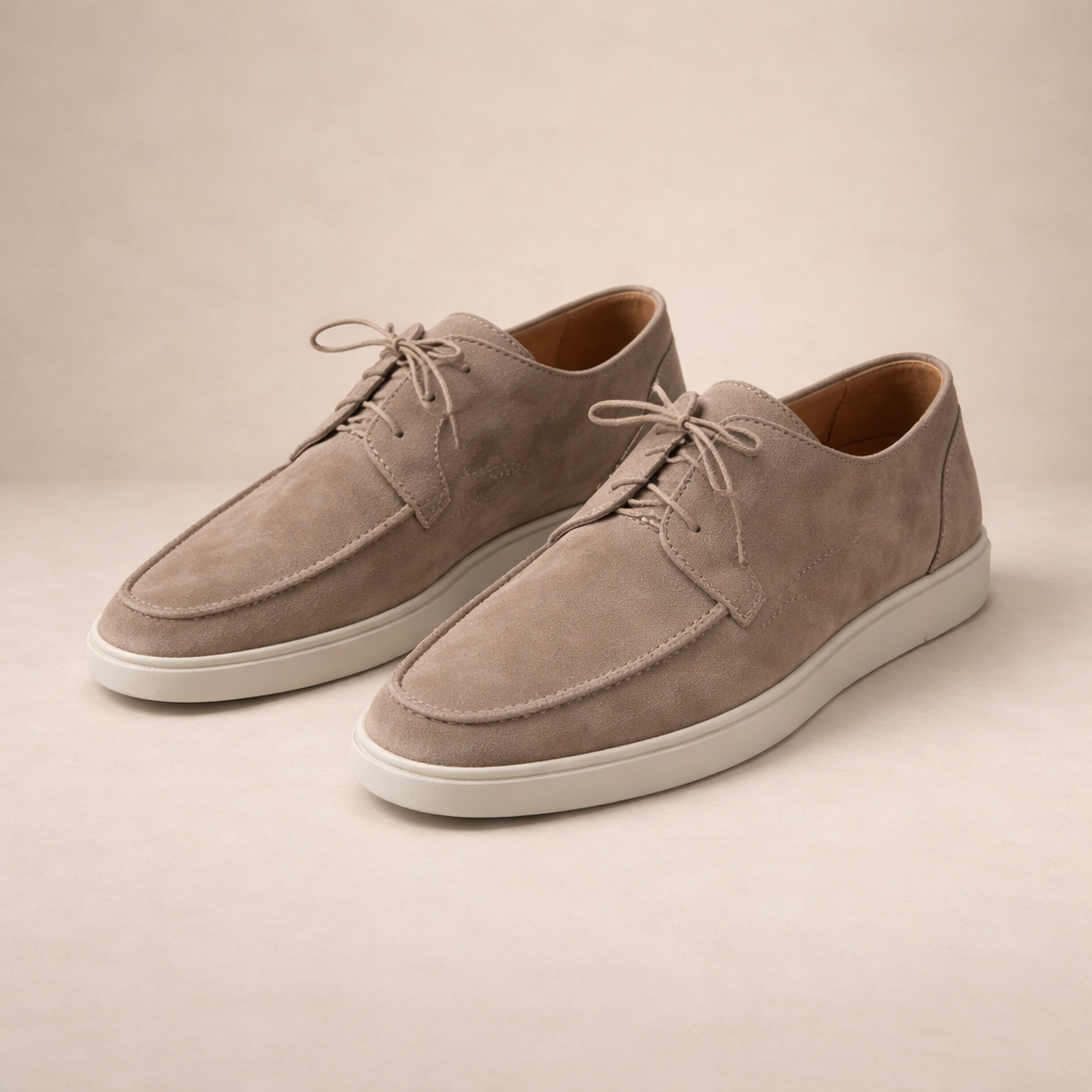 Men's Leather Lace-Up Loafers