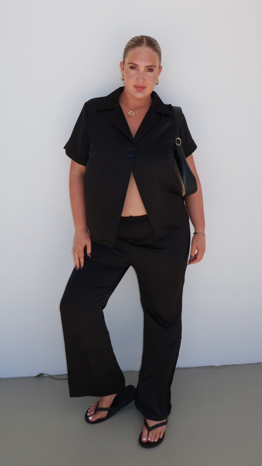 Women's Imogen Button Shirt – Black