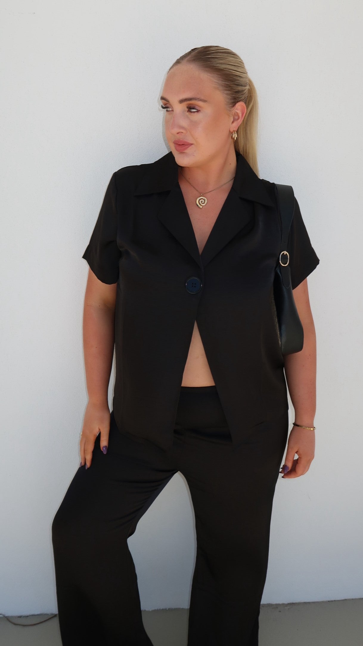 Women's Imogen Button Shirt – Black