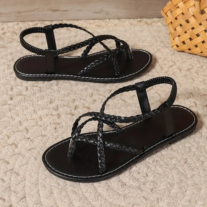 Women's Braided Strap Supportive Sandals