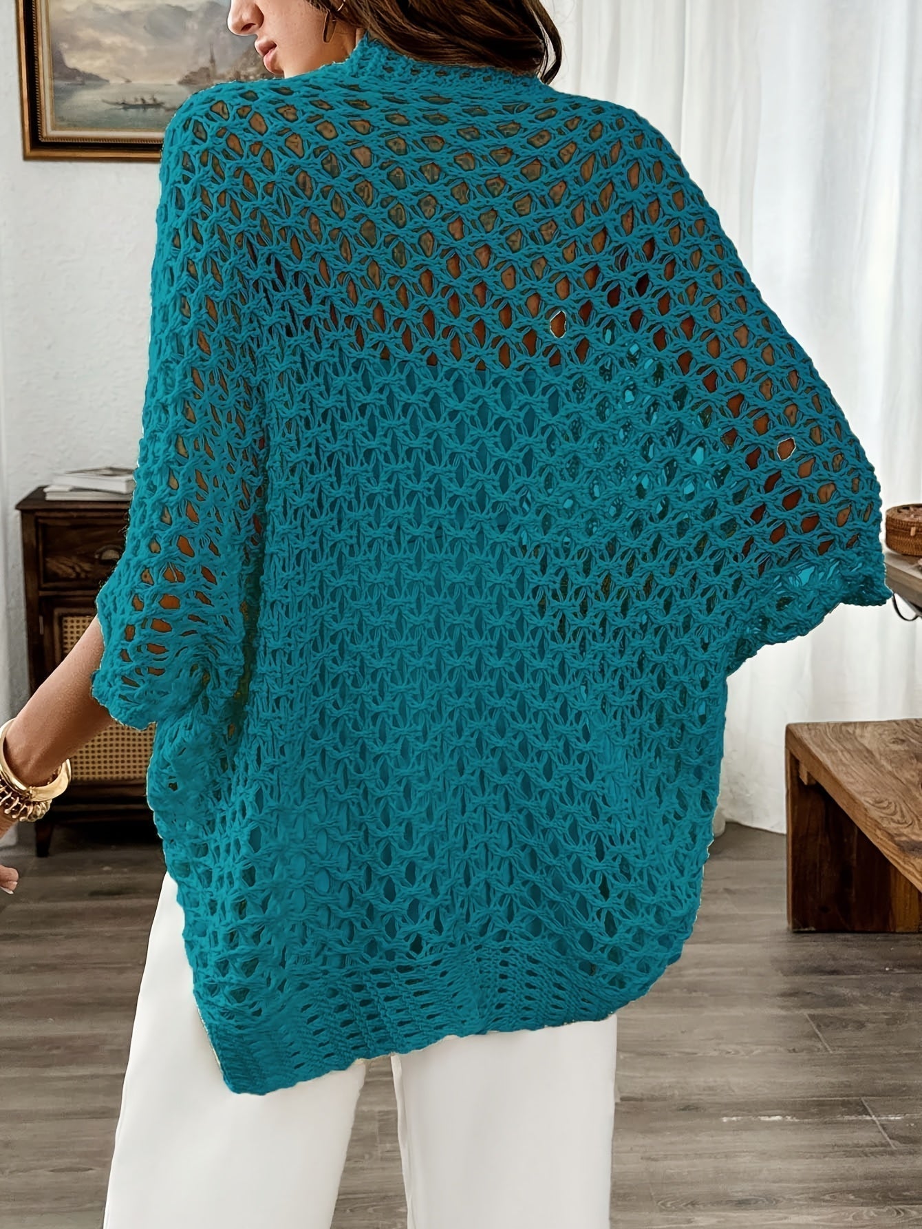 Women's Boho Knit Batwing Cardigan